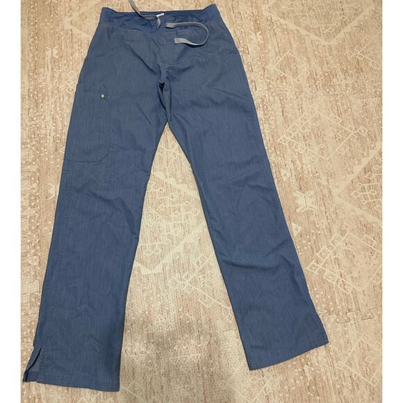 FIGS Livingston Basic Scrub Pants in Heather Denim Size XS - Picture 4 of 9